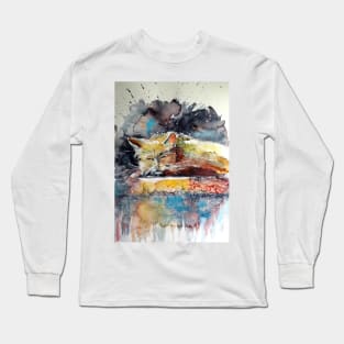 Old cat resting Long Sleeve T-Shirt